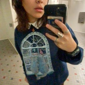 cottage core cat sweater